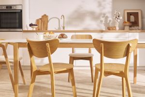 Chaises scandinaves bois clair (lot de 2) LEENA