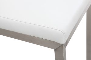 Tabourets de bar design blancs avec pieds métal (lot de 2) STELLAR