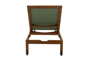 Bain de soleil vert kaki et bois massif NAVEEN