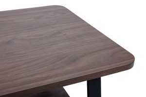 Table basse rectangulaire finition bois noyer et métal L120 cm MICHA
