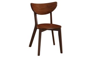 Chaises scandinaves en bois foncé noyer (lot de 2) LEENA