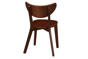 Chaises scandinaves en bois foncé noyer (lot de 2) LEENA