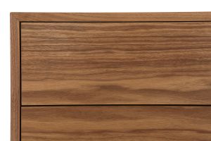 Buffet vintage en bois foncé noyer 2 portes 3 tiroirs L160 cm MANNY