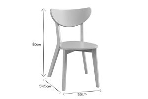 Chaises scandinaves gris et bois clair (lot de 2) LEENA