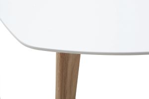 Table basse scandinave blanc et bois clair chêne L80 cm EKKA