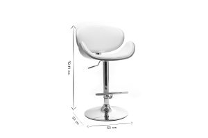 Tabouret de bar design blanc et bois clair WALNUT