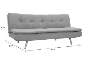 Divano convertibile design scandinavo 3 posti blu laguna SENSO