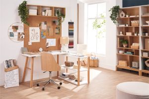 Étagère murale industrielle en bois manguier massif L28 cm YPSTER