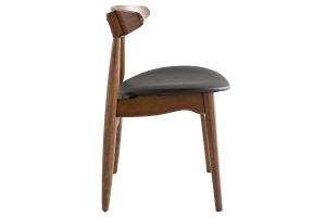 Chaises vintage en bois foncé et noir (lot de 2) WALFORD