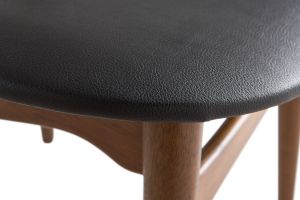 Chaises vintage en bois foncé et noir (lot de 2) WALFORD