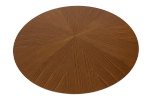 Table à manger ronde en bois foncé noyer D137 cm DITA
