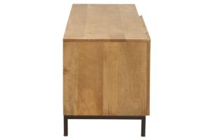 Meuble TV industriel en bois manguier massif et métal L145 cm YPSTER