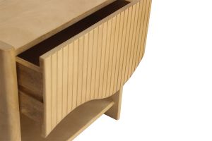 Table de chevet avec tiroir en bois manguier massif NEREA
