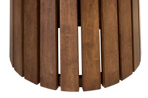 Table à manger ronde en bois foncé noyer D137 cm DITA