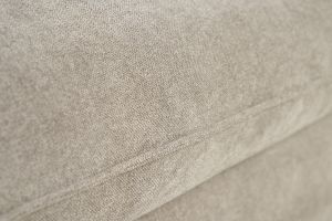 Canapé convertible 3 places en tissu effet velours taupe avec matelas 12 cm ARMAND