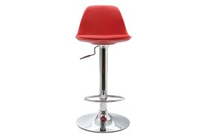 Tabourets de bar design rouges (lot de 2) STEEVY
