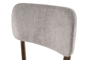 Sedie in tessuto effetto velluto grigio testurizzato e legno scuro (set di 2) JOCA