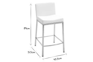 Tabourets de bar design noirs H66 cm (lot de 2) EPSILON