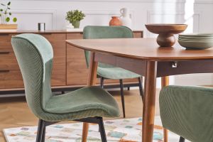 Tavolo da pranzo allungabile noce naturale L130-160 cm NORDECO