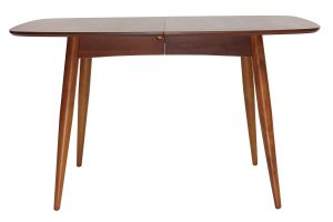 Table à manger extensible rectangulaire en bois foncé L130-160 cm NORDECO