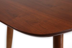Table à manger extensible rectangulaire en bois foncé L130-160 cm NORDECO