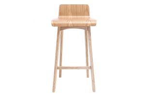 Chaise de bar scandinave bois naturel H65 cm BALTIK