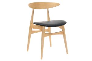 Chaises scandinaves en bois clair et noir (lot de 2) WALFORD