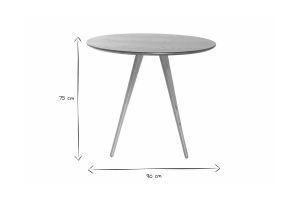 Table à manger design ronde noyer D90 ARTIK