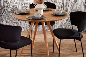 Table à manger ronde bois clair D90 cm ARTIK