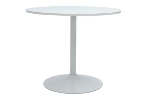 Table à manger design ronde blanche D90 cm CALISTA