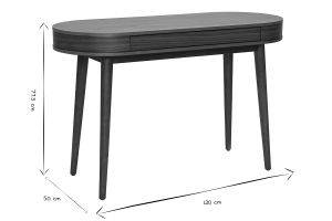 Bureau avec tiroir en bois foncé L120 cm JUDITH