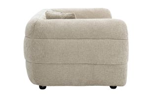 Canapé 3 places en tissu effet velours texturé beige JOYA