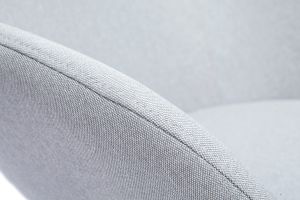 Poltrona relax - Sedia a dondolo tessuto grigio gambe in metallo e frassino JHENE