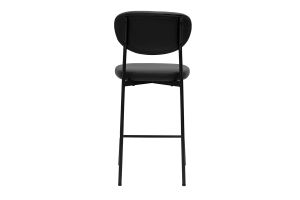 Tabourets de bar fixes noirs H65 cm (lot de 2) BREKA