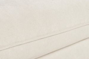 Canapé convertible 3 places en tissu effet velours beige avec matelas 12 cm ARMAND