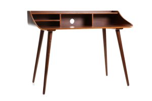 Bureau avec rangements vintage bois foncé L120 cm NORDECO