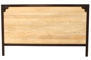Tête de lit en bois manguier massif et métal noir L165 cm INDUSTRIA