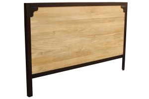Tête de lit en bois manguier massif et métal noir L165 cm INDUSTRIA