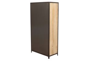 Armoire industrielle en bois massif manguier et métal noir L90 cm INDUSTRIA