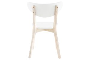 Chaises scandinaves blanc et bois clair (lot de 2) LEENA