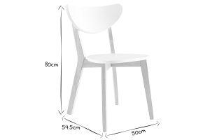 Chaises scandinaves blanc et bois clair (lot de 2) LEENA