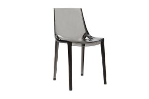 Chaises design empilables gris transparent intérieur - extérieur (lot de 2) YZEL