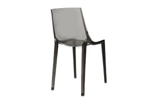 Chaises design empilables gris transparent intérieur - extérieur (lot de 2) YZEL