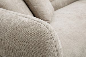 Canapé 3 places en tissu effet velours texturé beige JOYA