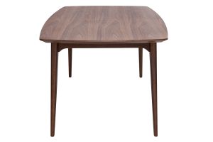 Table extensible rallonges intégrées rectangulaire en bois foncé noyer L180-230 cm FIFTIES