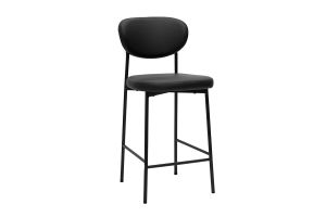 Tabourets de bar fixes noirs H65 cm (lot de 2) BREKA