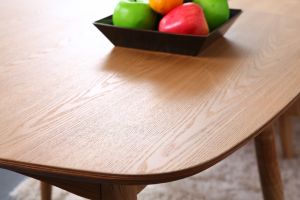 Table à manger scandinave carrée frêne naturel L90 cm BALTIK
