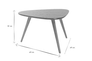 Table basse scandinave bois clair L69 cm ARTIK