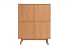 Buffet haut scandinave bois et blanc L110 cm HELIA
