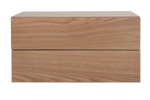 Caisson de rangement 2 tiroirs bois clair frêne MAX